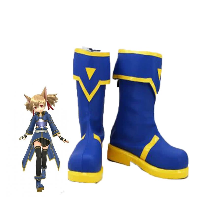 Sword Art Online ¢òPhantom Bullet Silica Keiko Ayano Cosplay Shoes Boots Any Size