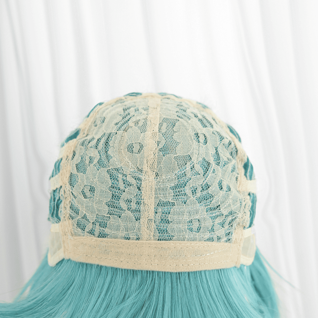 120cm Virtual Idol Long Green Cosplay Wigs Straight Clip on Ponytails Full Hair