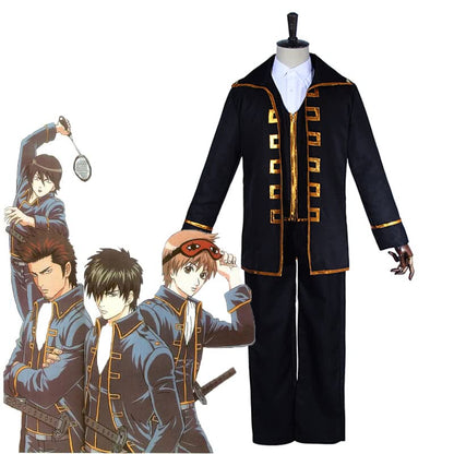 Gintama Toushirou Hijikata/Sougo Okita  Uniform Black Cosplay Costumes