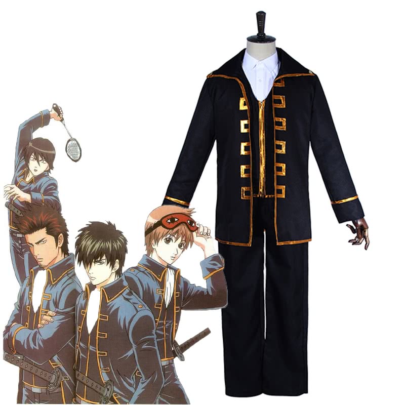 Gintama Toushirou Hijikata/Sougo Okita  Uniform Black Cosplay Costumes