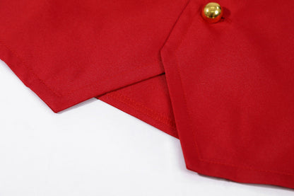 One Piece TV Season 2 Luffy Red Vest Pants Outfit Cosplay Costumes