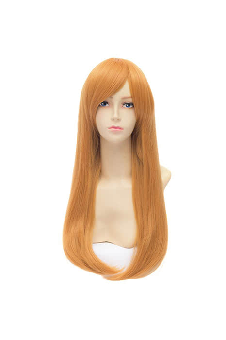 55cm Orange Straight Soryu Asuka Langley Cosplay Wig