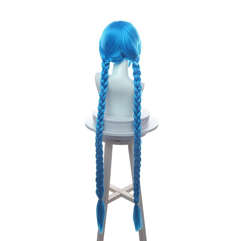 ¡¾In Stock¡¿130cm Anime LOL Arcane Jinx Blue Cosplay Wigs