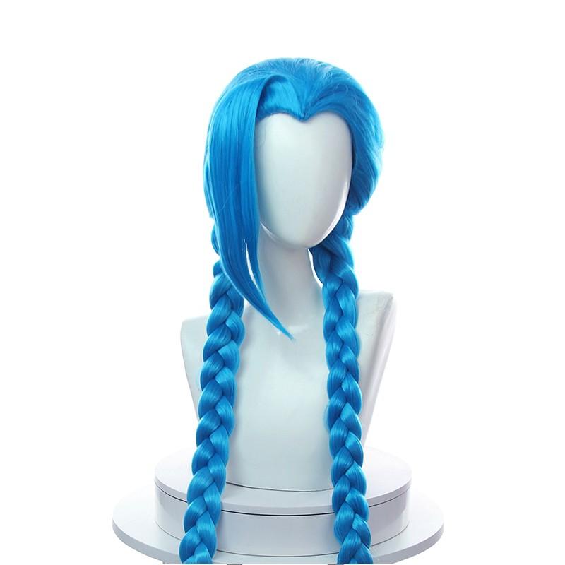 ¡¾In Stock¡¿130cm Anime LOL Arcane Jinx Blue Cosplay Wigs