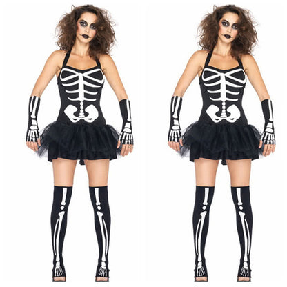 Halloween women Vampire costumes sexy cosplay skirt  vampire makeup dress