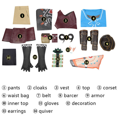 The Legend of Zelda: Tears of the Kingdom link Cosplay Costumes
