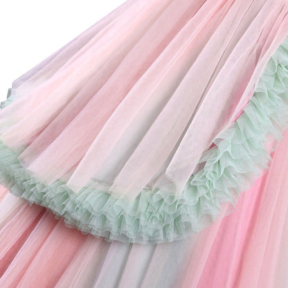 Wicked: For Good Witch Glinda Pink Green Dress Cosplay Costumes