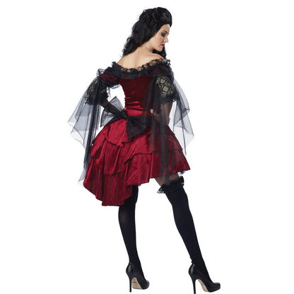 Hot popular Vampire Halloween costume lady dress with fancy Mask