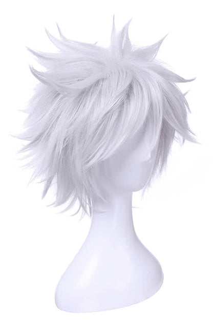 35cm Silver Gray Short Gintama Sakata Gintoki Cosplay Wig