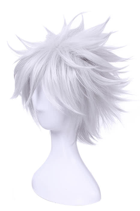 35cm Silver Gray Short Gintama Sakata Gintoki Cosplay Wig