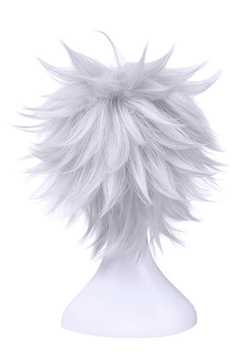 35cm Silver Gray Short Gintama Sakata Gintoki Cosplay Wig
