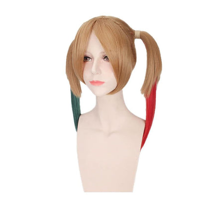 Suicide Squad Harley Quinn Long Red and Green Cosplay Wigs