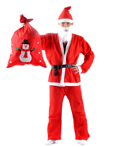 Christmas Santa Claus Costume With The Beard So Smart