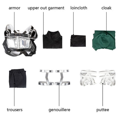 Attack on Titan: The Final Season 4 Levi Ackerman Uniform Set Cosplay Costumes