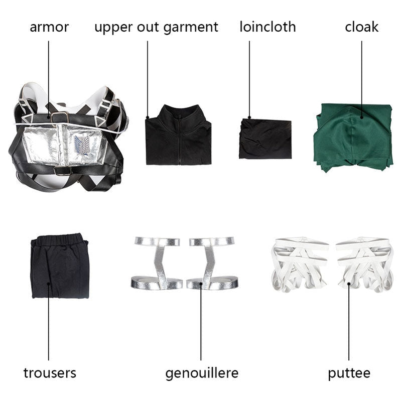 Attack on Titan: The Final Season 4 Levi Ackerman Uniform Set Cosplay Costumes