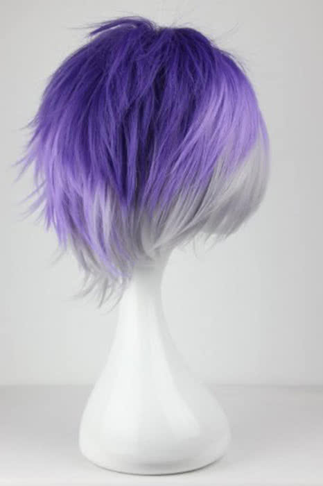 32cm Short Purple Gradient Diabolik Lovers Sakamaki Kanato Cosplay Wig
