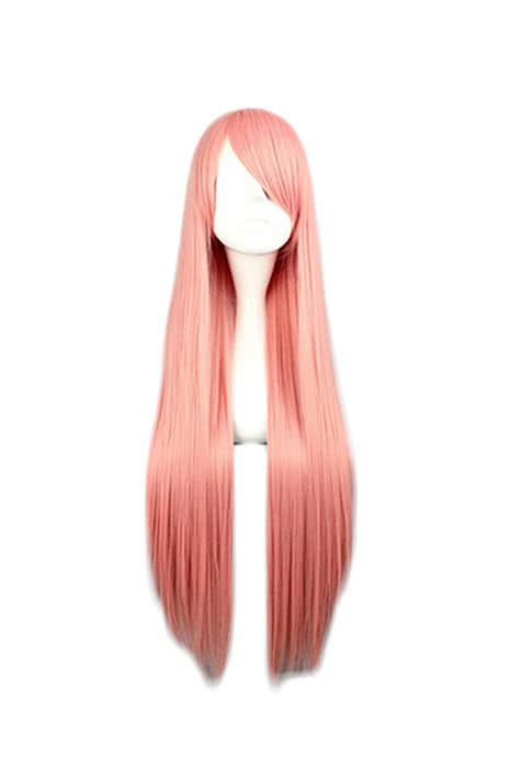 80cm Straight Pink Pandora Hearts Charlotte Baskabiru Cosplay Wig