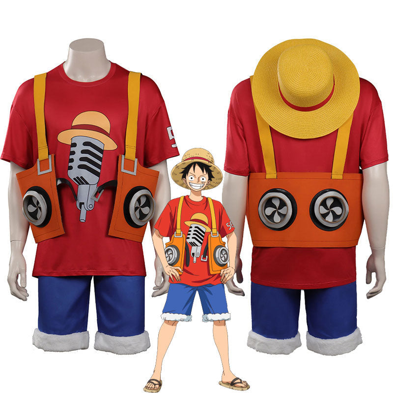 One Piece Film Red 2022 Banpresto Monkey D. Luffy Cosplay Costumes