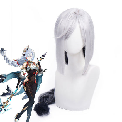 Genshin Impact Shenhe Long Grey Gradient Black Cosplay Wigs