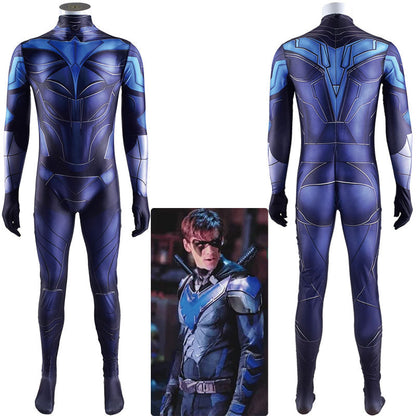 DC Titans Nightwing Jumpsuit Cosplay Costumes