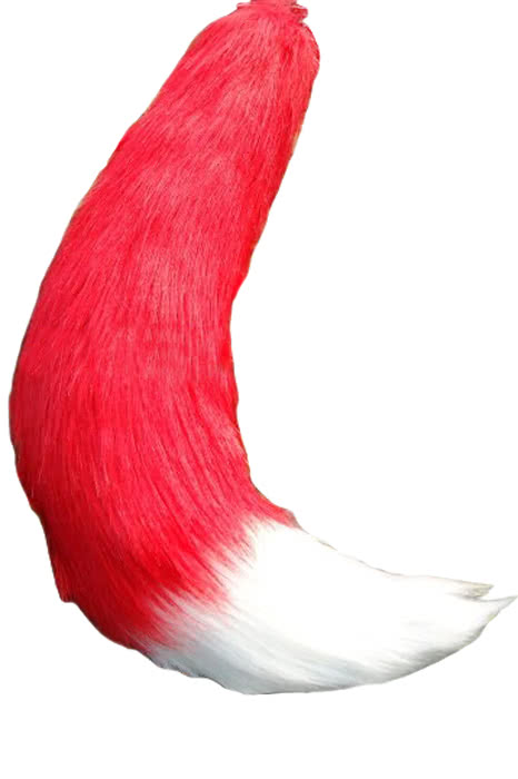 Christmas Hollowen Performance Mixed Red and White Fox Tail Cosplay