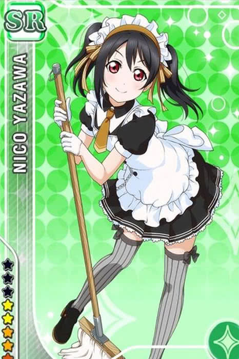 Love Live! Anime Cosplay Costumes Maid Uniforms Black and White Dresses