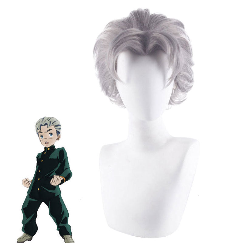 Jojo's Bizarre Adventure: Diamond Is Unbreakable Koichi Hirose Grey Cosplay Wigs