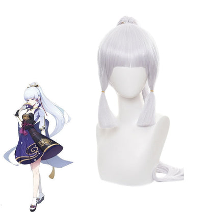 Genshin Impact Kamisato Ayaka Silver Purple Cosplay Wigs