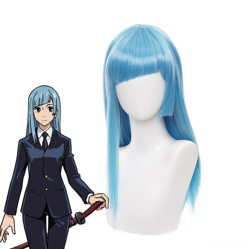 Jujutsu Kaisen Kasumi Miwa Long Blue Cosplay Wigs