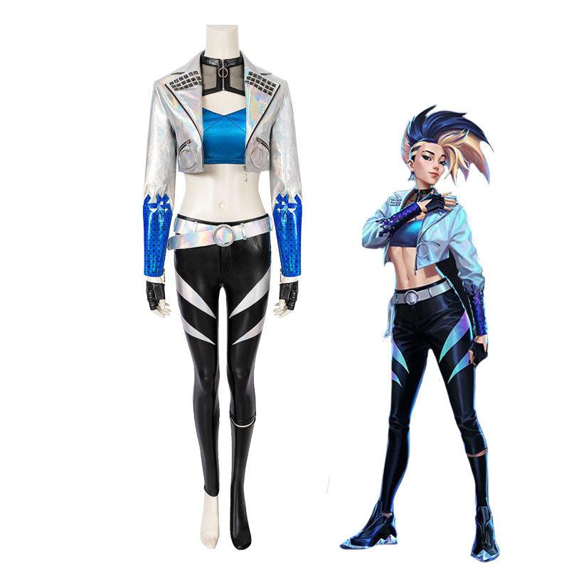 Game LOL KDA ALL OUT Akali Full Set Top Level Cosplay Costumes