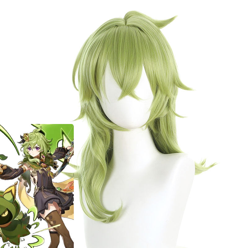 Genshin Impact Collei Green Cosplay Wig