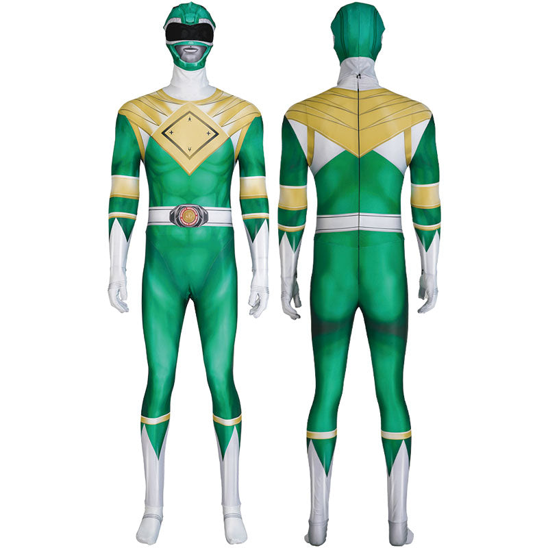 Mighty Morphin Power Rangers Yamato Tribe Knight Burai Green Costumes