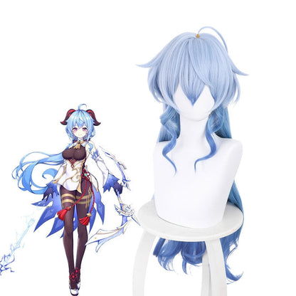 Genshin Impact Ganyu Blue Long Cosplay Wigs