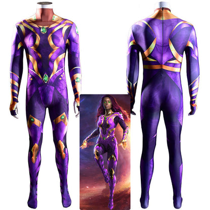 DC Titan Season 3 Koriand'r Starfire Jumpsuit Cosplay Costumes