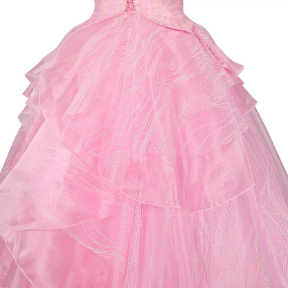 Wicked Part One Galinda Female Dress with Crown Cosplay Costumes
