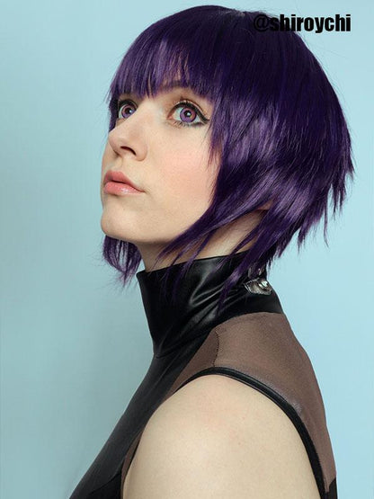 Ghost in the Shell SAC 2045 Kusanagi Motoko Short Purple Wigs