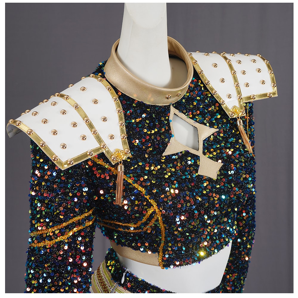 KPop Demon Hunters Rumi Zoey Mira Glitter Black Adult Kids Cosplay Costumes
