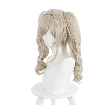 Genshin Impact Barbara Curly Blonde Ponytail Cosplay Wigs