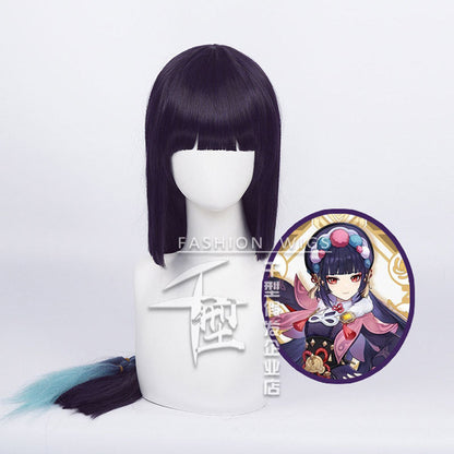 Genshin Impact Yun Jin Dark Purple Long Cosplay Wigs