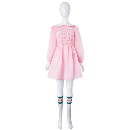 Stranger Things Season Eleven 11 Dress Cosplay Costumes