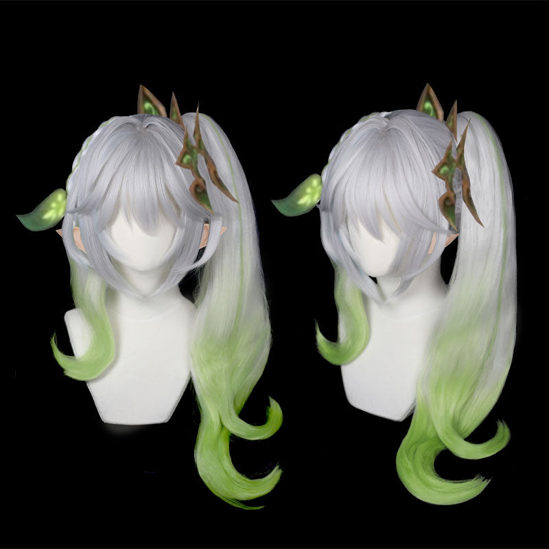 Genshin Impact Dendro Archon Kusanali Nahida Cosplay Wigs With Ear Props