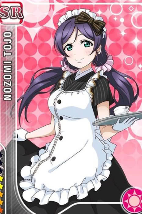 Love Live! Anime Cosplay Costumes Maid Uniforms Black and White Dresses