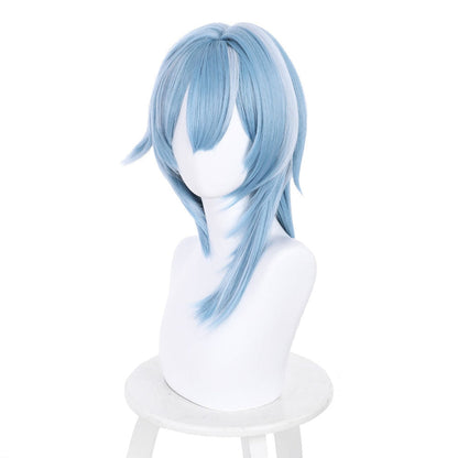 Genshin Impact Eula Blue White Long Cosplay Wigs