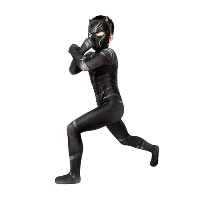 Anime Black Panther Children Jumpsuit Cosplay Costume