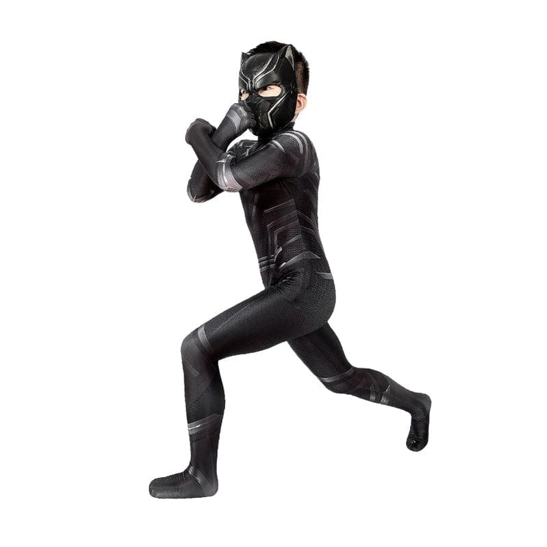 Anime Black Panther Children Jumpsuit Cosplay Costume