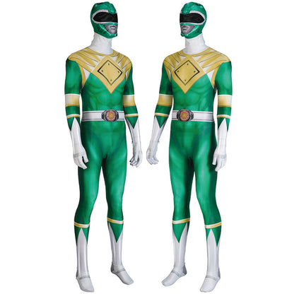 Mighty Morphin Power Rangers Yamato Tribe Knight Burai Green Costumes