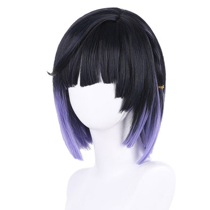 Genshin Impact Yelan Black Gradient Purple Cosplay Wigs