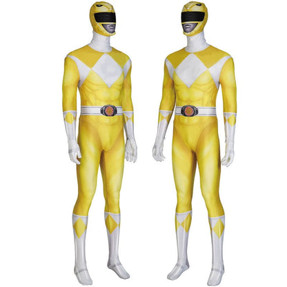 Mighty Morphin Power Rangers Dime Tribe Knight Boi Tiger Ranger Yellow Ranger Cosplay Costumes