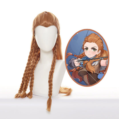 Genshin Impact Aloy Brown Halloween Cosplay Wigs