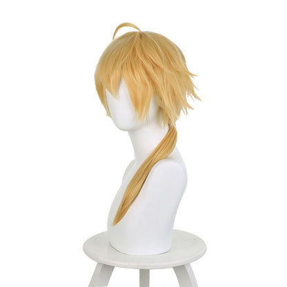 Genshin Impact Thoma Blonde Halloween Cosplay Wigs